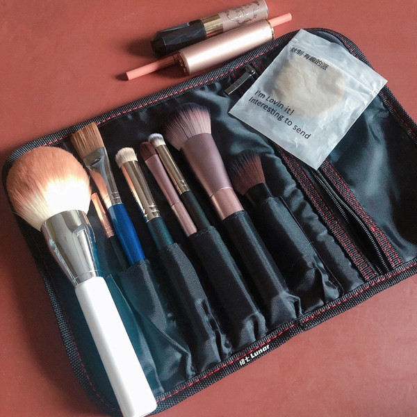 Cutie pentru pensule de machiaj textil