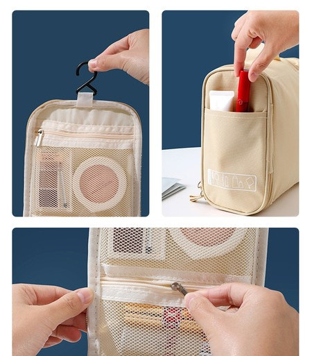 Τσάντα καλλυντικών με πολλές θήκες για μακιγιάζ