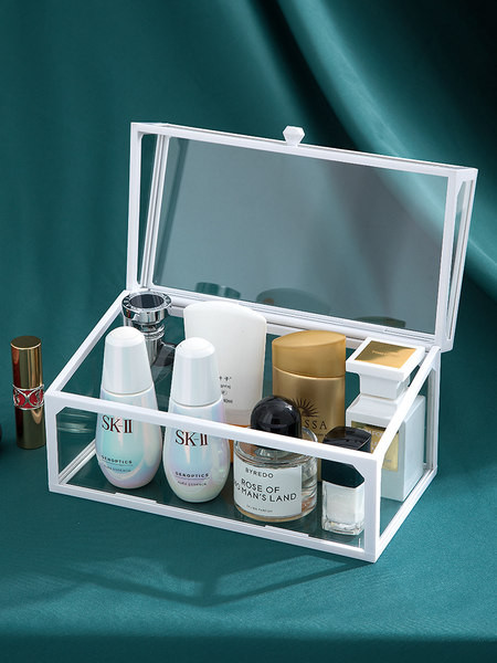 Διαφανές γυάλινο κουτί αποθήκευσης κραγιόν