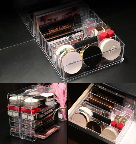 Οργανωτή με πολλές θήκες για μακιγιάζ