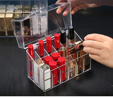 Prozirna kutija za pohranjivanje ruževa otporna na prašinu