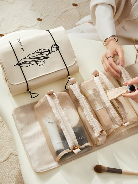 Αναδιπλούμενη τσάντα καλλυντικών - διοργανωτής