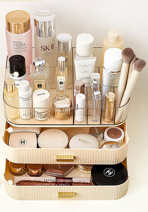 Επιτραπέζιος οργανωτής καλλυντικών με πολλές θήκες