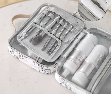 Υφασμάτινη θήκη καλλυντικών για μακιγιάζ και πινέλα