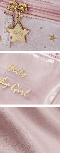 Kosmētikas kosmētikas soma rozā un zilā krāsā