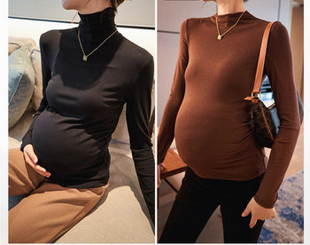 Едноцветна блуза за бременни