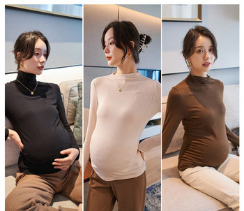 Μονόχρωμη μπλούζα εγκυμοσύνης