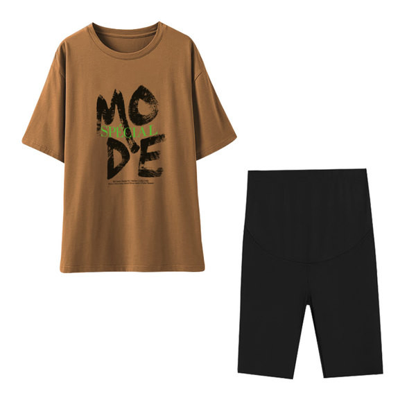 Grūtnieču apdrukas brīvs t-krekls