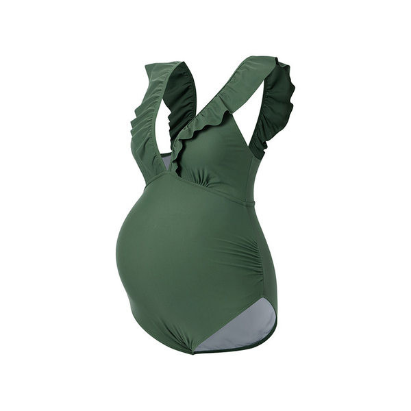 Γυναικείο ολόσωμο μαγιό με βολάν για εγκύους