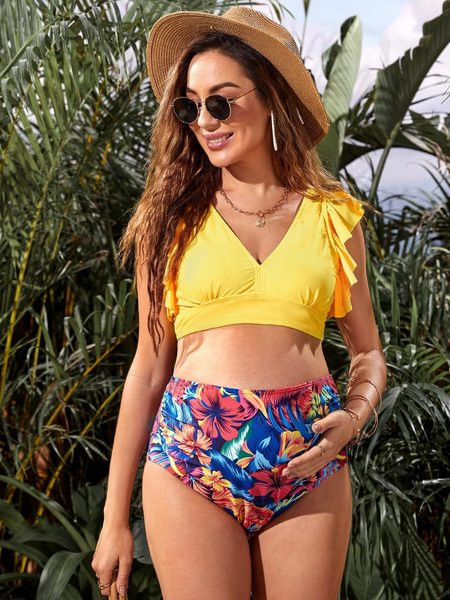 Ženski dvodijelni kupaći kostim za trudnice