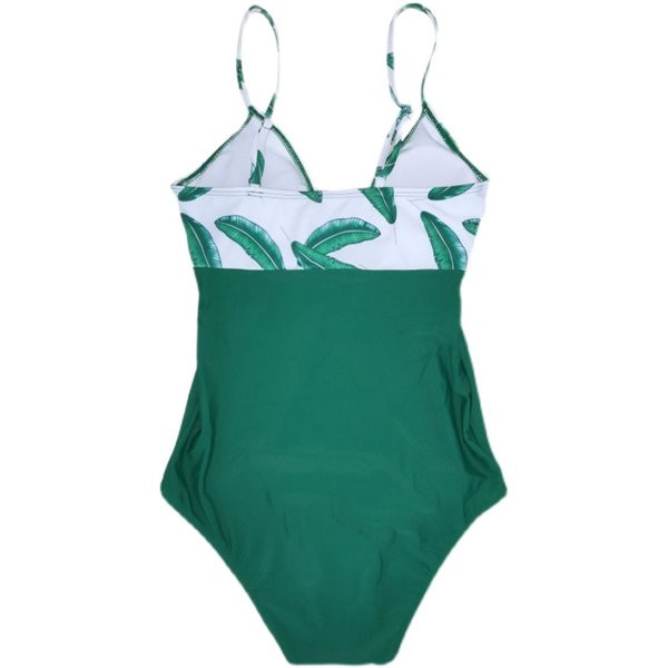 Costum de baie de maternitate dintr-o bucată, cu bretele subțiri și decolteu în V