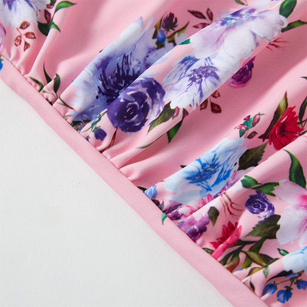 Női kétrészes, virágmintás kismama fürdőruha