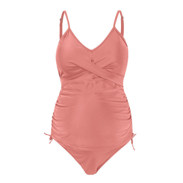 Ολόσωμο μαγιό εγκυμοσύνης με κορδόνια και λεπτές τιράντες