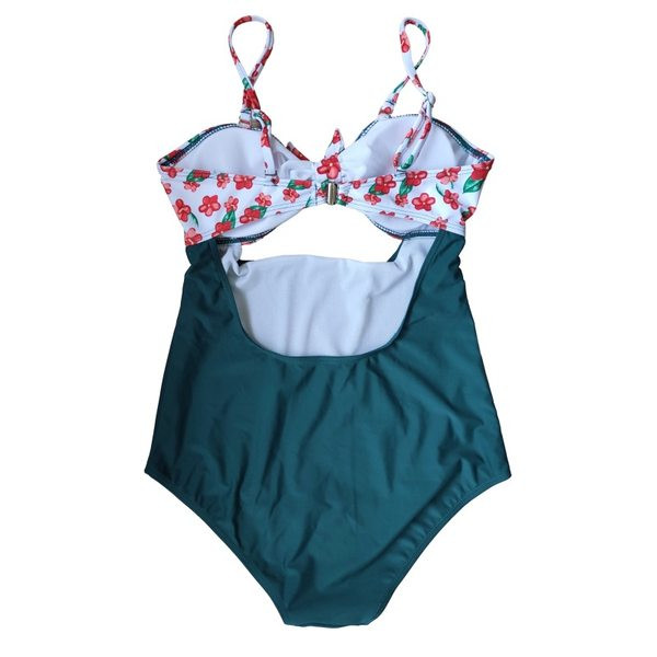 Moderan jednodijelni kupaći kostim za trudnice s cvjetnim motivima