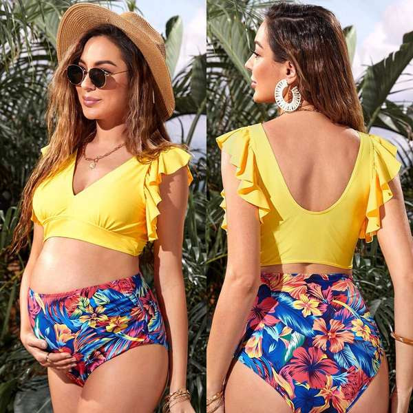 Модерен дамски бански от две части за бременни