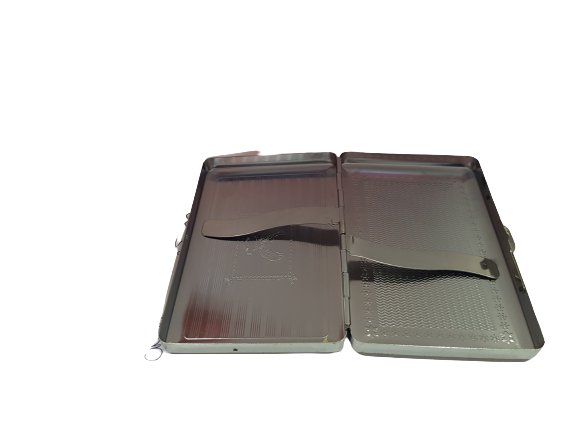 Табакера за цигари, Метална, Сребриста, 10х6 см