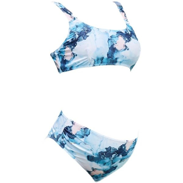 Бански в две части за бременни в преливащи се цветове