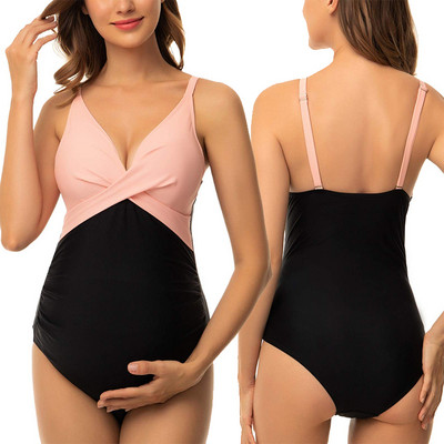 Ühes tükis triibulised rasedate ujumisriided – erinevat värvi