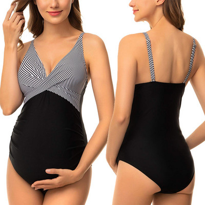 Цял раиран бански за бременни - различни цветове