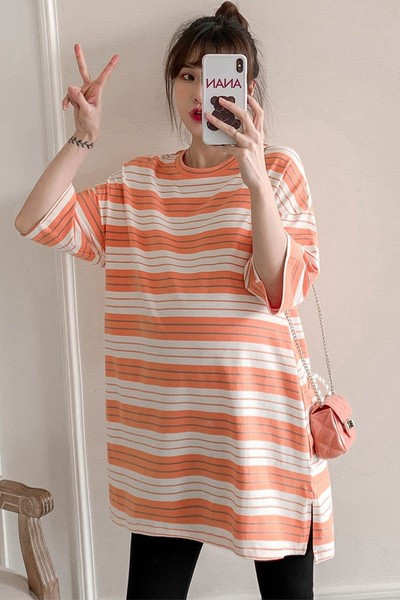 Дамска раирана блуза с 3/4 ръкав 