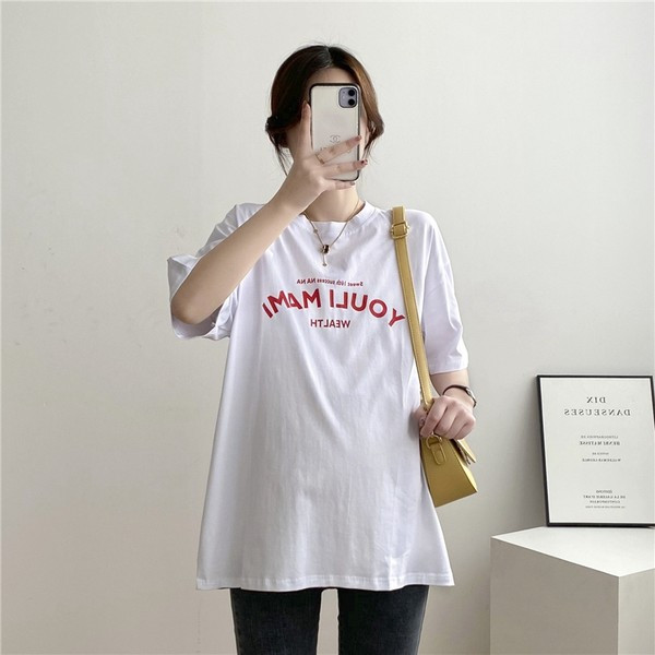 Ежедневна дамска тениска с обло деколте и къс ръкав