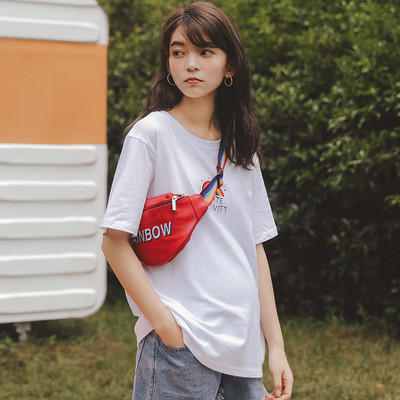 Широк модел тениска за бременни  с апликация и надпис