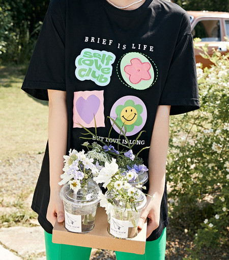 Ежедневна тениска с цветна щампа за бременни