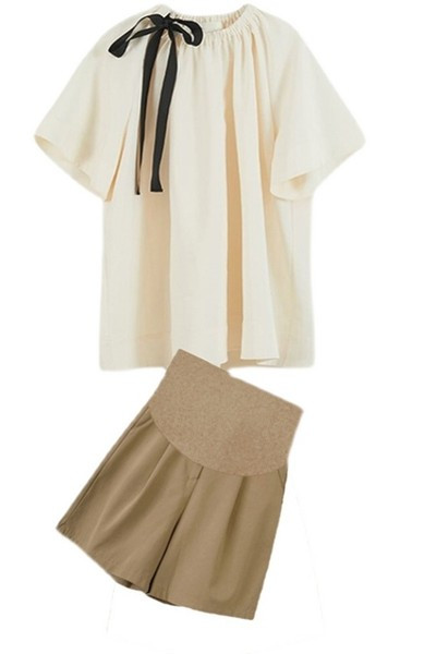 Дамска блуза с овално деколте за бременни