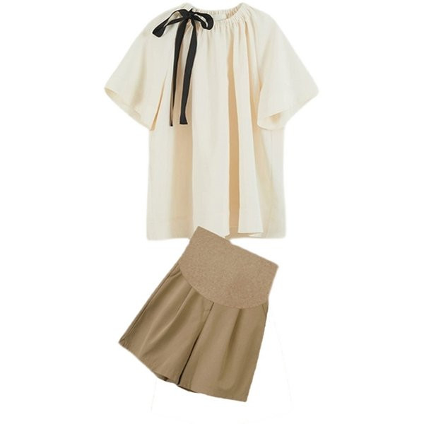 Дамска блуза с овално деколте за бременни