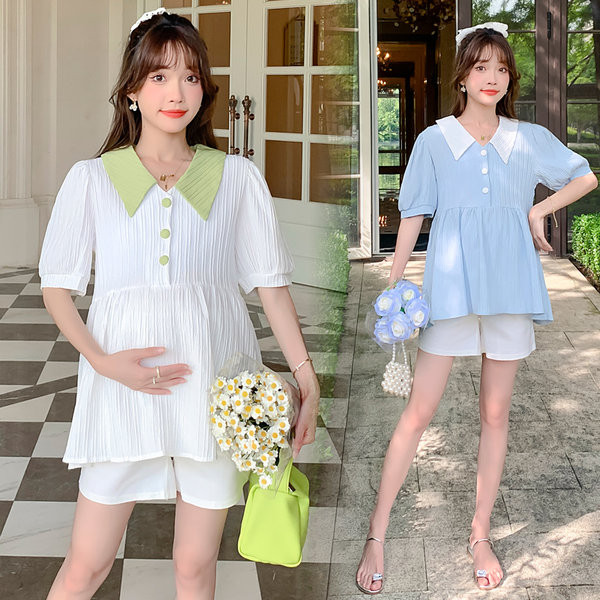 Дамска блуза с шпиц деколте -разкроен модел