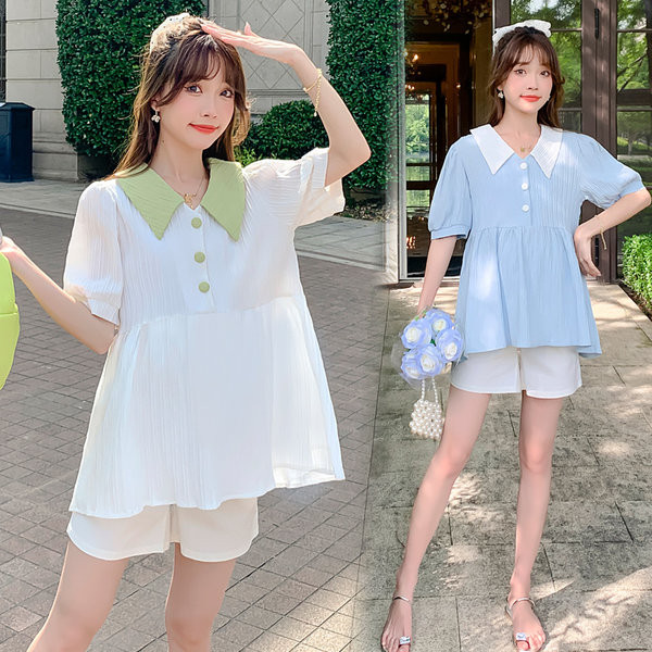 Дамска блуза с шпиц деколте -разкроен модел