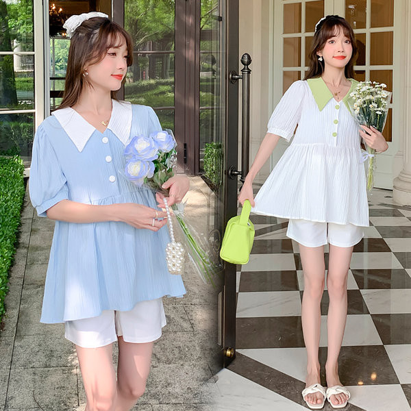 Дамска блуза с шпиц деколте -разкроен модел