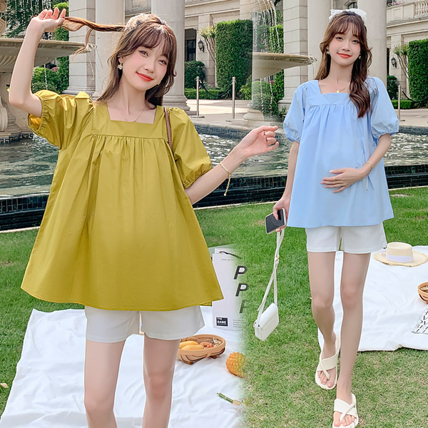 Разкроена лятна туника за бременни