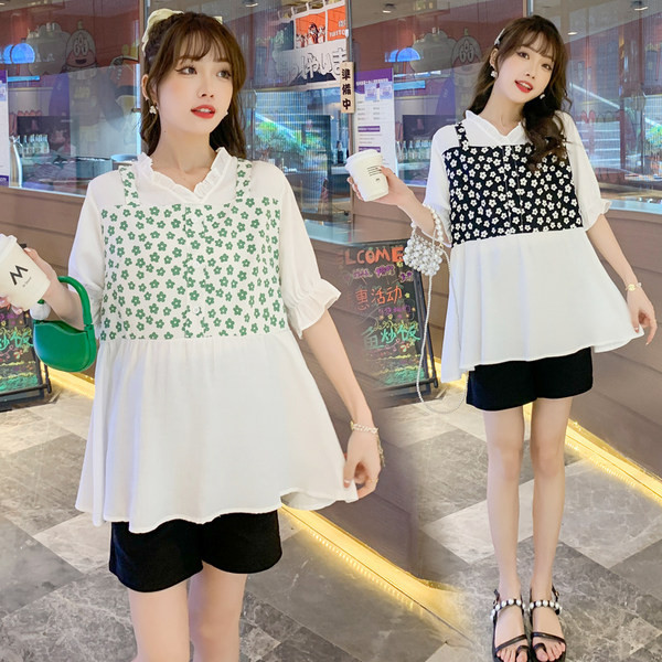 Модерна блуза за бременни с лотос ръкав