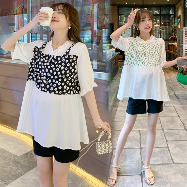 Модерна блуза за бременни с лотос ръкав