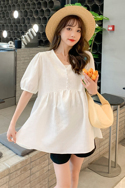 Дамска туника от шифон разкроен модел за бременни