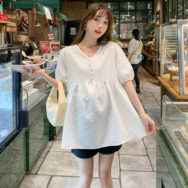 Дамска туника от шифон разкроен модел за бременни