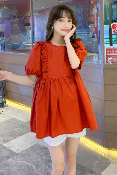 Модерна дамска блуза с къдри за бременни