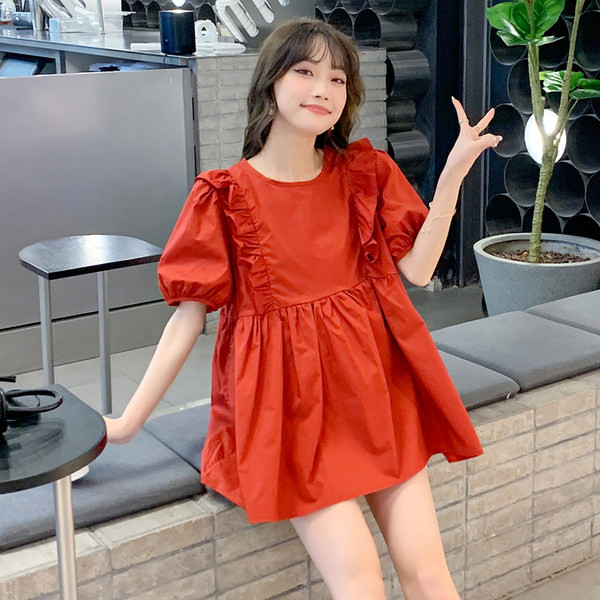 Модерна дамска блуза с къдри за бременни