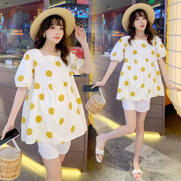 Дамска блуза с квадратно деколте за бременни