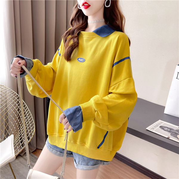 Широк спортен суичър за бременни