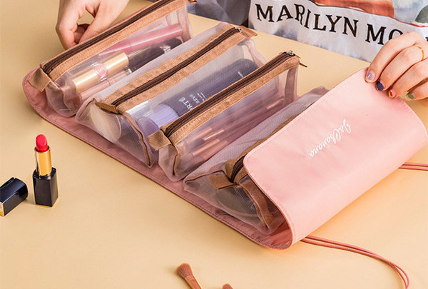 Сгъваем козметичен несесер за гримове