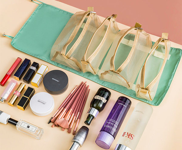 Сгъваем козметичен несесер за гримове