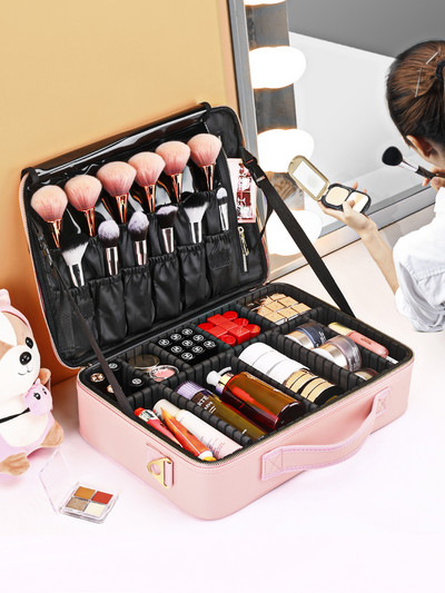 Cosmetic case with make-up compartments
