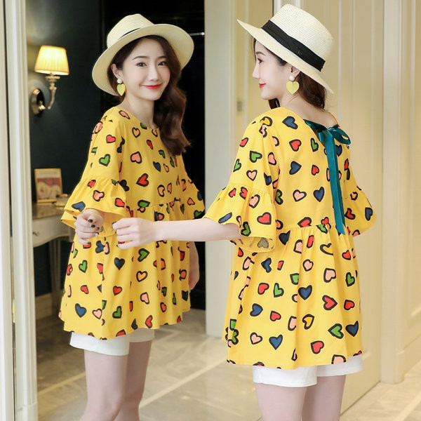 Нов модел дамска блуза на сърца за бременни