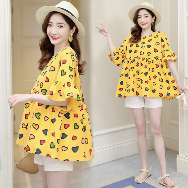 Нов модел дамска блуза на сърца за бременни