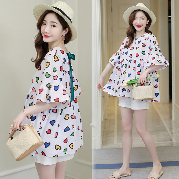 Нов модел дамска блуза на сърца за бременни