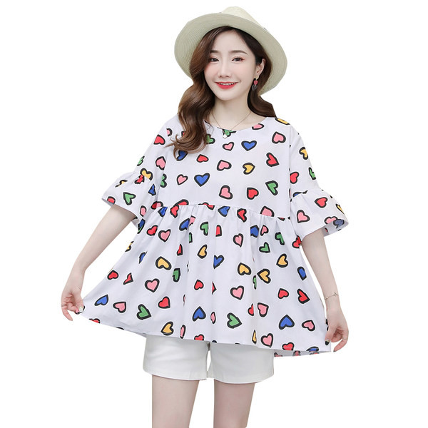 Нов модел дамска блуза на сърца за бременни