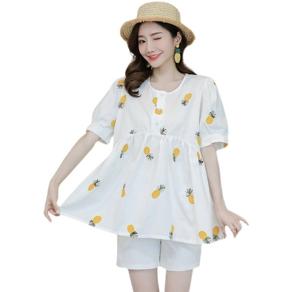 Дамска туника за бременни с цветна бродерия