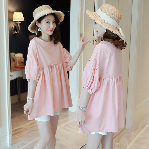 Широк модел блуза за бременни